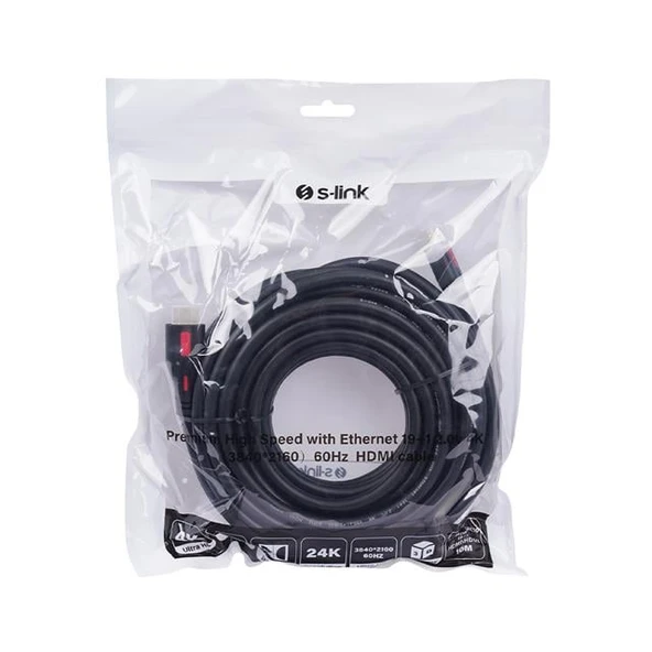 S-Link SL-HDM4K10 19+1  V2.0 4K 60Hz 10 Metre Hdmi Kablo - 3