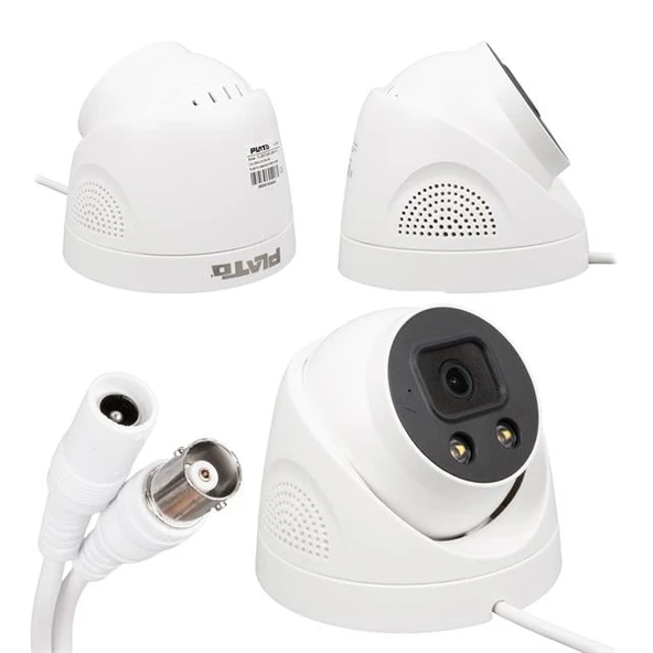 Plato PL-25273 2 MP Color Vu 3.6 Mm 2 Atom Led Plastik Kasa AHD Dome Kamera - 2
