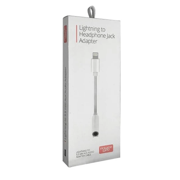 Powerway AC03 Lightning TO 3.5Mm Stereo AUX Kulaklık Jack Çevirici Kablo (90Mm) - 2