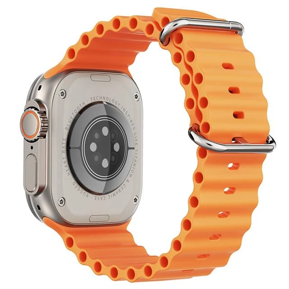 Hytech W69 Watch IOS Ve Android Uyumlu Mactive 2.05 İnç Geniş Ekranlı Turuncu Akıllı Saat - 3