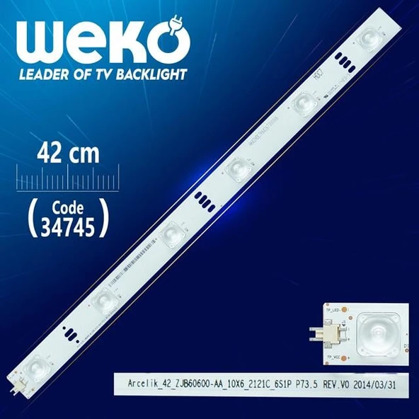 ARCELİK_42_ZJB60600-AA_10X6_2121C_6S1P P73.5 REV.V0 - 42 Cm 6 Ledli - WK-46 Led Tv Bar