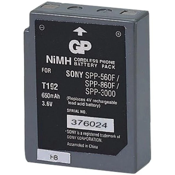 GP T192 3.6 Volt 600Mah LG-Sony BPT40 Telsiz Telefon Pili
