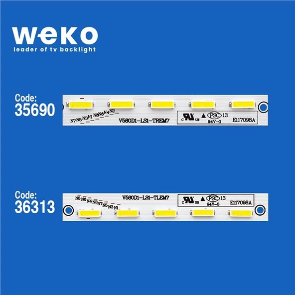 Wkset-5346 35690X1 36313X1 V580D1-Ls1-Trem7/V580D1-Ls1-Tlem7 2 Adet Led Bar (64Led) - 2
