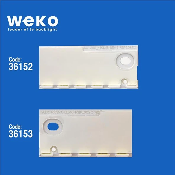 Wkset-5369 36152X1 36153X1 V6er_430S 2 Adet Led Bar (48Led) - 2