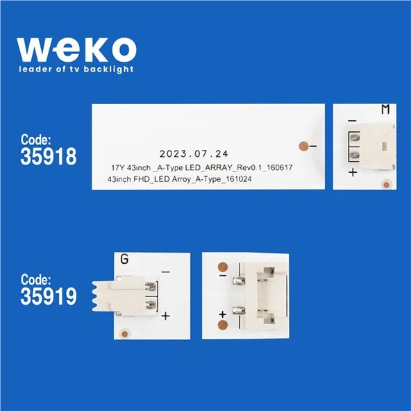 Wkset-6042 35918X3 35919X3 Cob 43Lf51 Fhd Rev02 A/B-Type 6 Adet Led Bar - 2