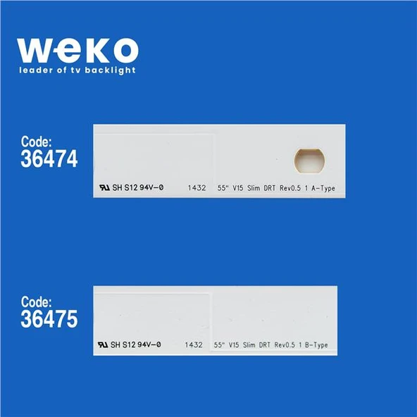 Wkset-5431 36474X8 36475X8 55 V15 Slim Drt Rev0.5 16 Adet Led Bar - 2