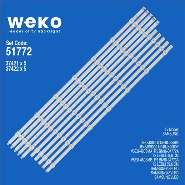 Wkset-6772 37421X5 37422X5 V0T7-700Sma/Mb 10 Adet Led Bar