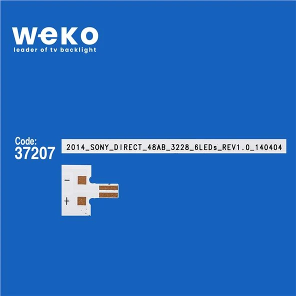 Wkset-6514 37207X12 2014_Sony_Dırect_48_A/B_3228_6Leds140404 12 Adet Led Bar - 2