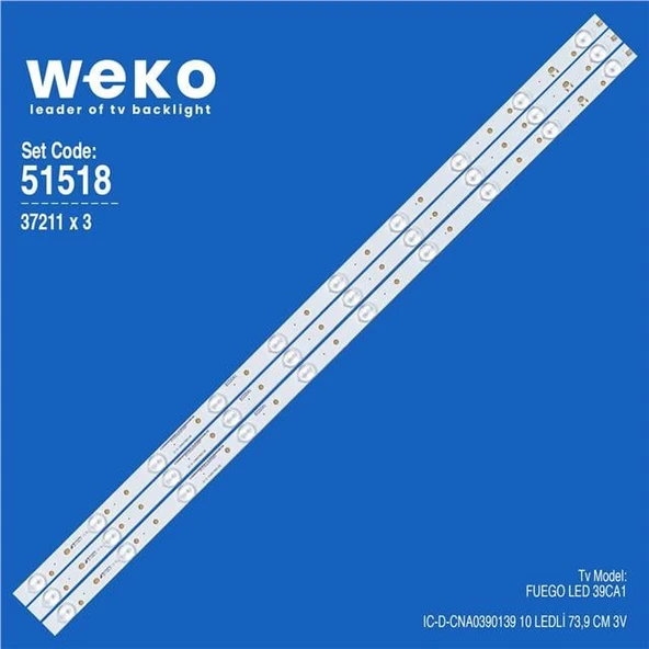 Wkset-6518 37211X3 Ic-D-Cna0390139  3 Adet Led Bar