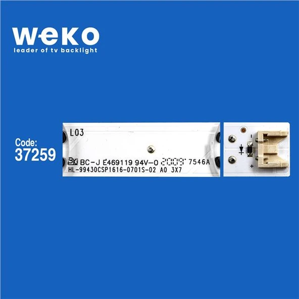 Wkset-6589 37259X3 Hl-99430Csp1616-0701S-02 A1 3X7 43Un80_Honglı.Small 3 Adet Led Bar - 2