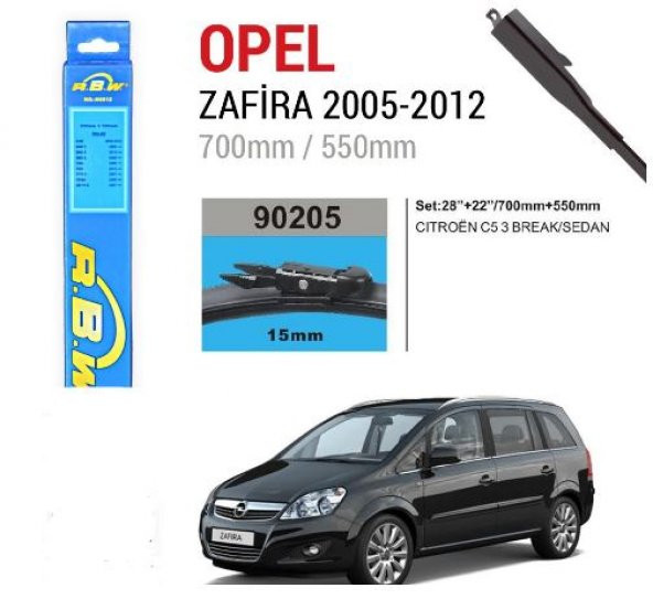 Opel Zafira RBW Muz Silecek Takımı (2005-2012)