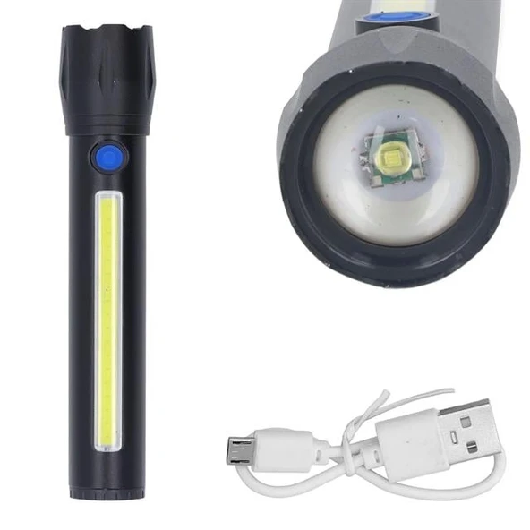 Powermaster PM-16754 Şarj Edilebilir Zoomlu COB Led El Feneri - 4