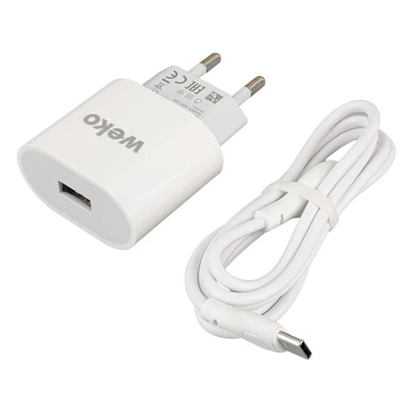 Weko WK-21442 PDU QC 3.0 Amper Telefon Şarj Başlık Adaptörü + Type-C Kablo - 4