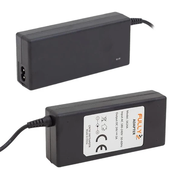 Fully O-1624A 24 Volt - 3 Amper Plastik Kasa Masaüstü Adaptör 5.5*2.5 Uç - 2