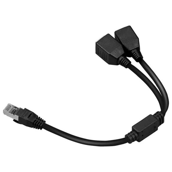 Powermaster PM-25434 Erkek RJ45 TO 2X Dişi Ethernet Çoklayıcı Splitter Dağıtıcı - 2
