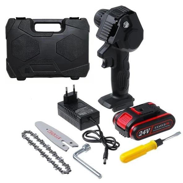 Powermaster PM-20309 Zincirli Şarjlı Matkap Testere 24 Volt - 550 Watt - 2