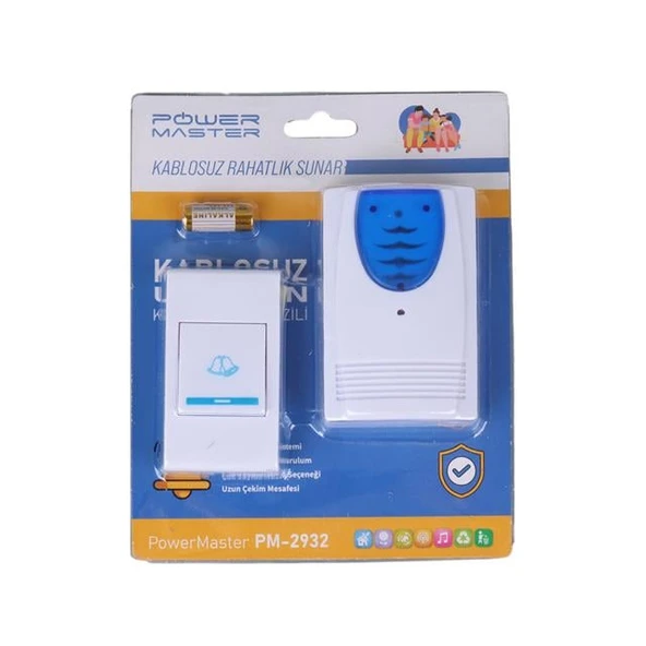 Powermaster PM-2932 Kablosuz Uzaktan Kumandalı Kapı Zili - 2
