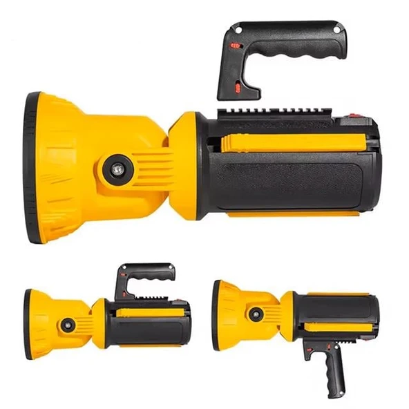 Powermaster MX-W5164-3 Kırmızı Mavi Çakarlı COB Ledli Şarjlı Kamp El Feneri Işıldak - 2