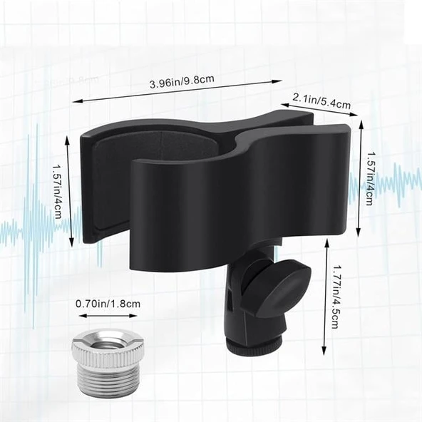 Powermaster PM-26937 Mikrofon Standı Klipsi Plastik Yaylı 3-6CM - 3