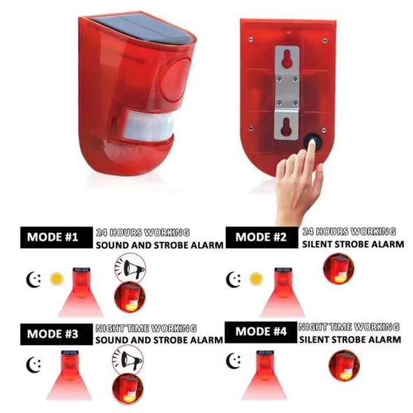 Powermaster PM-26943 Sesli Hayvan Kovucu Alarm Cihazı Solar Panelli - 3