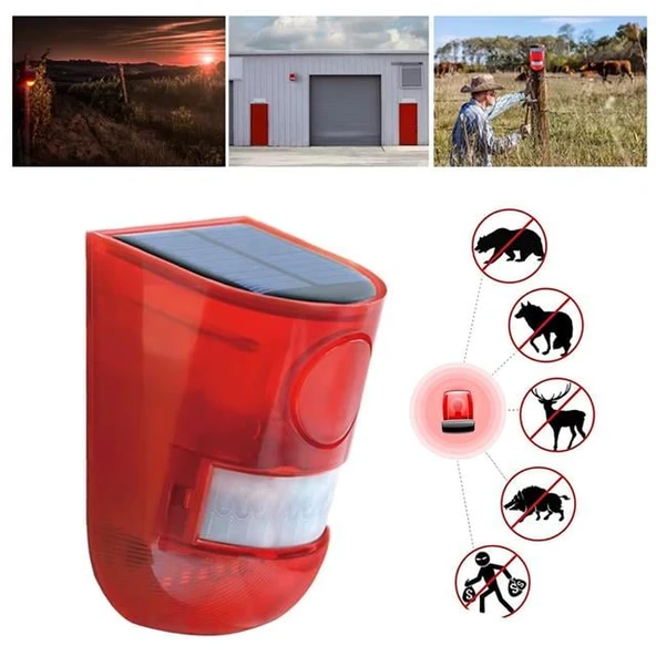 Powermaster PM-26943 Sesli Hayvan Kovucu Alarm Cihazı Solar Panelli