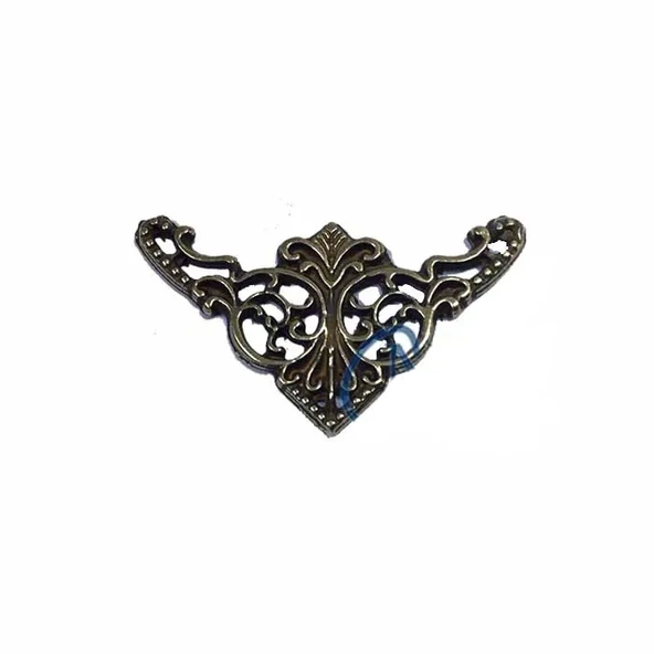 Dekoratif Köşe Süsü, Köşelik - Küçük, 19x34mm, Antik, 1 Adet ürün görseli 1