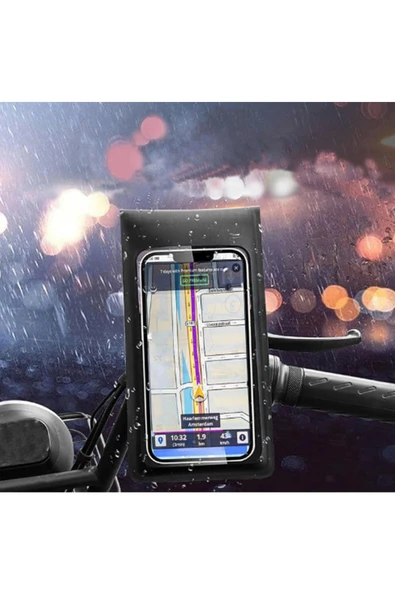 Motosiklet 360° Döndürülebilir Su Geçirmez Telefon Kılıfı Telefon Tutucu 4’’-7.2 İnç - 2