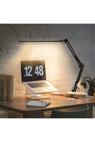 Katlanabilir Led Işık Masa Tutucu Mengeneli Metal 3 Renk Okuma Işığı Çalışma Masası Usbli - 2