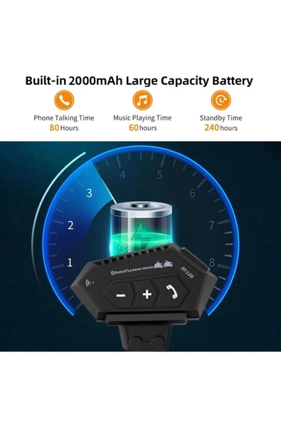 Bt-12b 2 Binici Eşleşme Özellıklı Motosiklet Bluetooth Intercom - 5