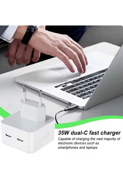Usb Portu Hızlı Şarj Aleti Taşınabilir Pd 3.0 35w Cep Telefonu Şarj Adaptörü Usb-c Port - 2