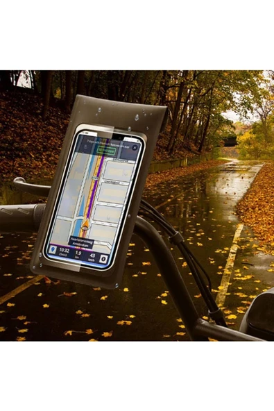 Motosiklet Bisiklet 360° Döndürülebilir Su Geçirmez Telefon Kılıfı Telefon Tutucu 4’’-7.2 İnç - 3