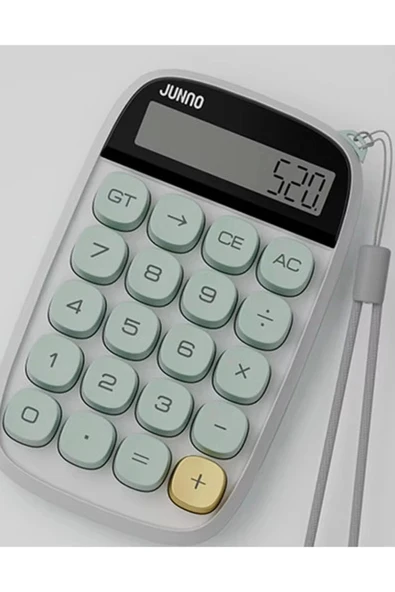 Sevimli Kare Tuşlu 10 Haneli Ldc Ekran Hesap Makinası Yeşil - 4
