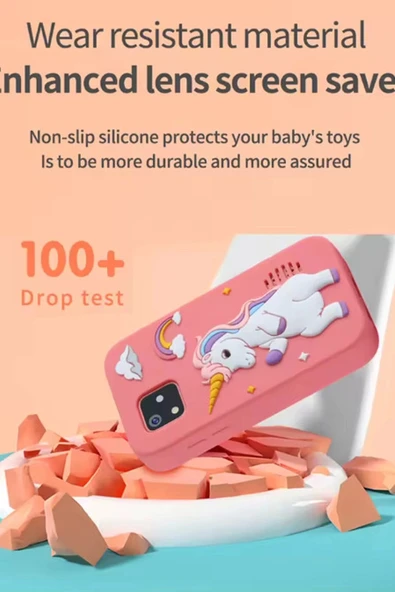 Telefon Modelli Çocuk Dijital Fotoğraf Makinası Çift Kameralı Dokunmatik Ekran 2.0 Ekran - 5