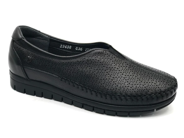 Forelli Essel Hakiki Deri Ortopedik Comfort Kadın Casual Ayakkabı - Resim 3