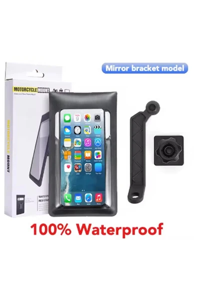 Motosiklet 360° Döndürülebilir Su Geçirmez Telefon Kılıfı Telefon Tutucu 4’’-7.2 İnç - 6