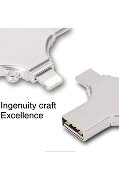 Otg 4in1 Cep Telefonu Çok Fonksiyonlu Usb Flash Bellek 128 Gb Type-c, Micro Sd Ve Kart Okuyucu - 2