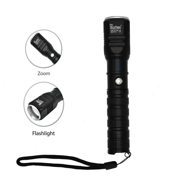 Şarjlı Pilli Zoomlu El Feneri  Wt-087 - Resim 4