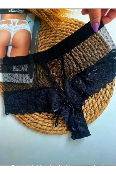 Siyah Kadın Puanlı Külot Margarita-k1005 - 4
