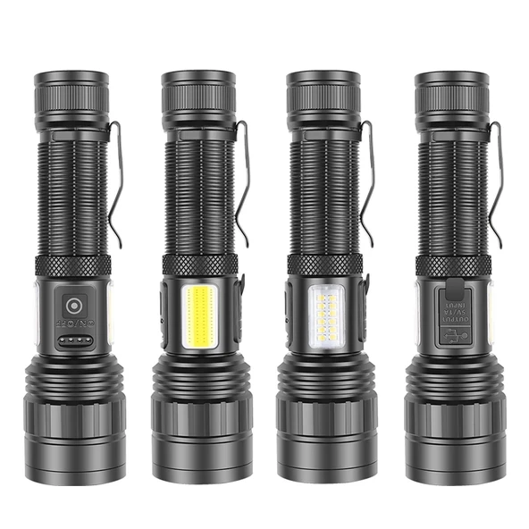Ps-6153 10000 Lümen Zoomlu Mıknatıslı Tg Cob Led Powerbank Özellikli Profesyonel El Feneri - 2