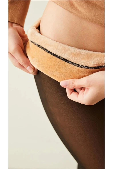 Termal Peluş Siyah Külotlu Çorap Pkc-581 - 7