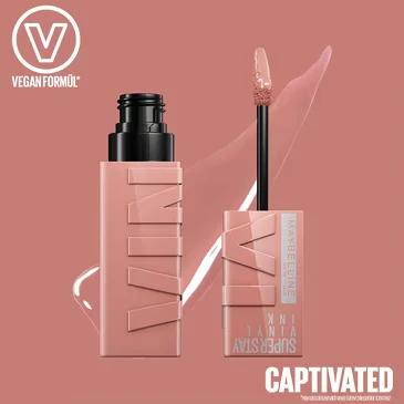 Maybelline New York, Super Stay Vinyl Ink, Likit Parlak Ruj - 95 Captivated - 2