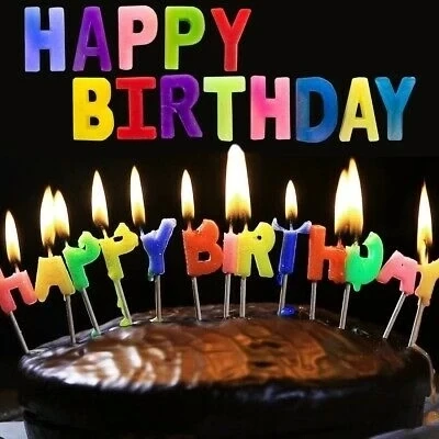 Rengarenk Happy Birthday Yazılabilen Doğum Günü Mumu - 2