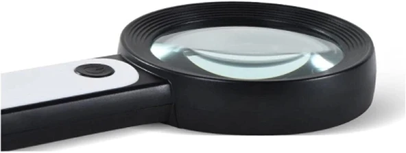 30x 12ışıklı Büyüteç Taşınabilir Çıft Katmanlı Optik Cam Okuma Büyüteç 229018 - 4