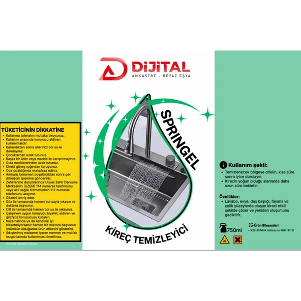 Dijital Ankastre Kireç Sökücü Temizleyici - 2