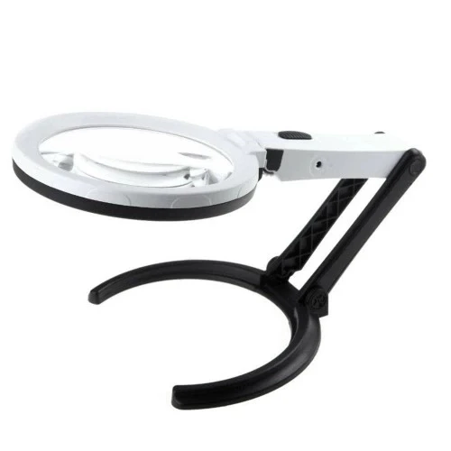 2x5x120mm   10 Ledli  Masaüstü Büyüteç - 4
