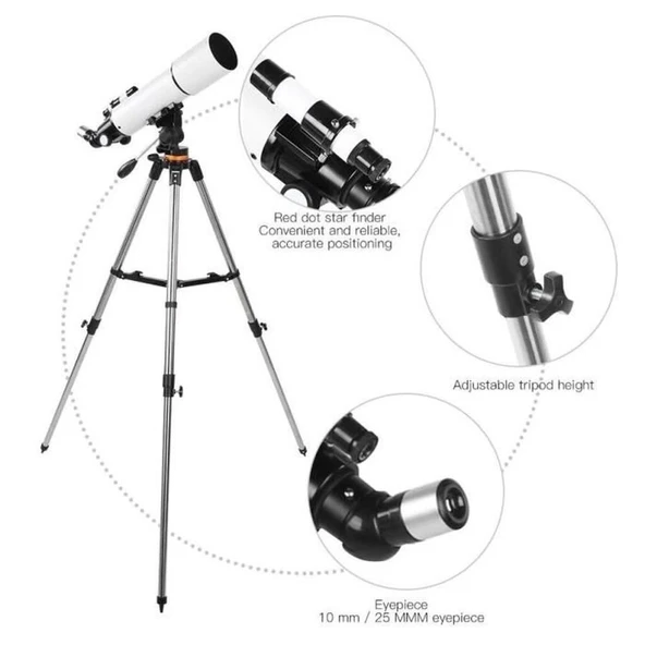 Cf50080 Yüksek Netlik Monoküler Kara Ve Uzay Teleskobu - 2