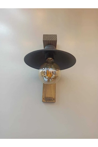 avizemguzel Kahverengi Sedna Ahşap Rustik Modern Aplik - 3