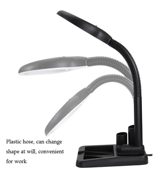 Esnek 5x /10x,40 Led Işıklı Büyüteç ,lamba  Büyüteç Okuma, Çalışma Lehim Masa Lambası A808 - 5