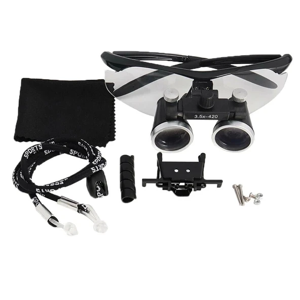 3.5x420mm Diş Cerrahi Gözlük Lens Büyüteç,taşıma Çantalı - 2