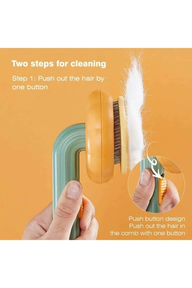 Pet Brush Kedi Köpek Tüy Fırçası Balkabağı Tarak - Resim 3